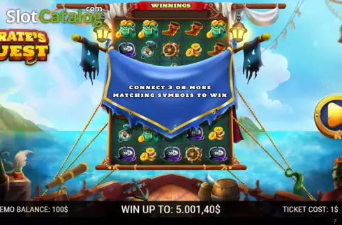 Скрин2. Pirate's Quest (NeoGames) слот