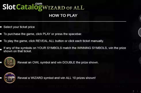 Скрин5. Wizard of All слот