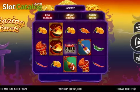 Скрин2. Blazing Luck (NeoGames) слот