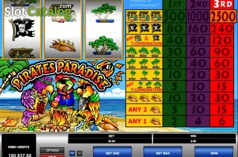 Скрин2. Pirates Paradise (Microgaming) слот