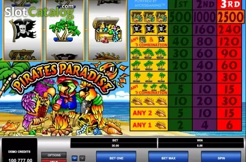 Скрин3. Pirates Paradise (Microgaming) слот