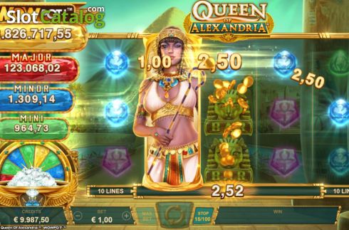 Скрин4. Queen of Alexandria WowPot слот