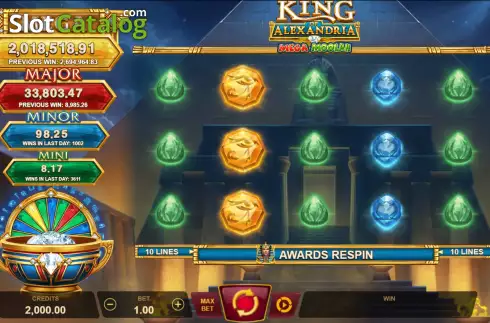 Скрин2. King of Alexandria Mega Moolah слот