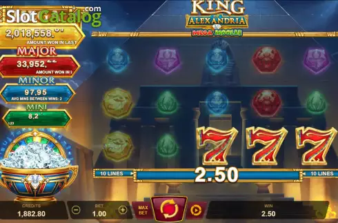 Скрин3. King of Alexandria Mega Moolah слот