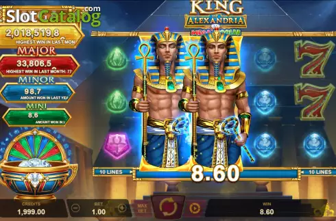 Скрин4. King of Alexandria Mega Moolah слот