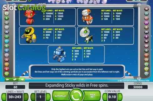 Скрин8. Alien Robots слот