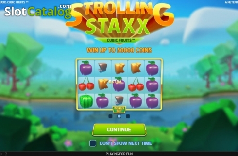 Скрин2. Strolling Staxx Cubic Fruits слот