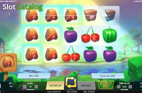 Скрин6. Strolling Staxx Cubic Fruits слот