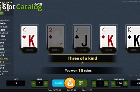 Скрин4. Jacks or Better Double Up (NetEnt) слот