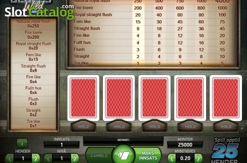 Скрин2. Deuces Wild Double Up (NetEnt) слот