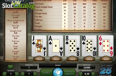 Скрин3. Deuces Wild Double Up (NetEnt) слот