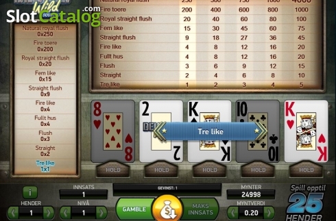 Скрин4. Deuces Wild Double Up (NetEnt) слот