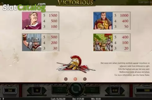 Скрин6. Victorious слот