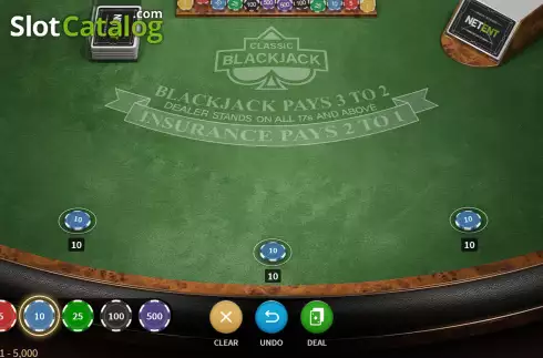 Скрин3. Blackjack Classic (NetEnt) слот