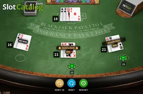 Скрин6. Blackjack Classic (NetEnt) слот