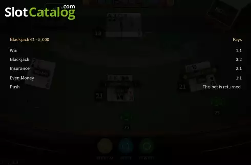 Скрин8. Blackjack Classic (NetEnt) слот