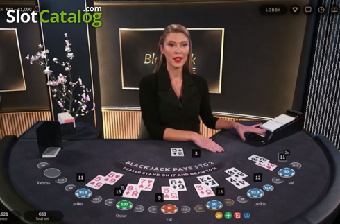 Скрин3. Live BlackJack VIP (NetEnt) слот