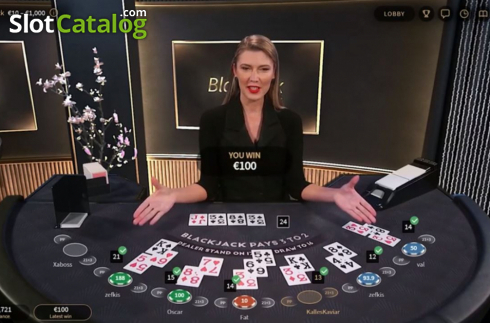 Скрин4. Live BlackJack VIP (NetEnt) слот