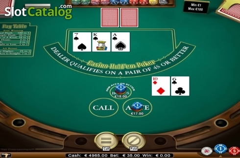 Скрин4. Casino Hold'em (NetEnt) слот