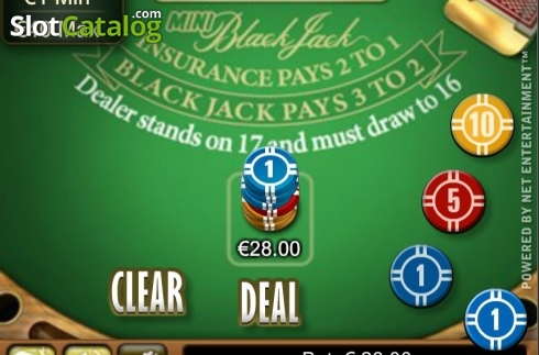 Скрин3. Mini Blackjack (NetEnt) слот