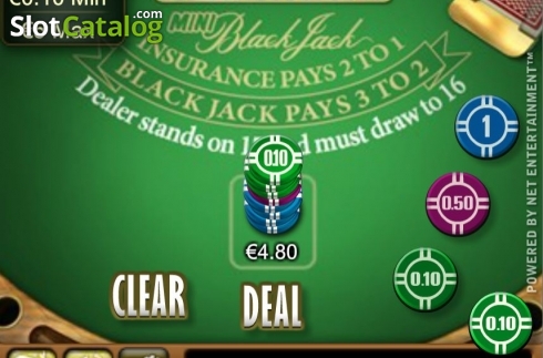 Скрин2. Mini Blackjack Low Limit слот