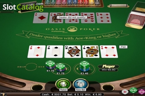 Скрин3. Oasis Poker Professional Series Low Limit слот