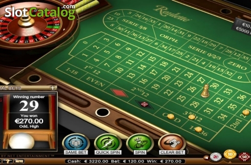 Скрин5. Roulette Advanced High Limit слот