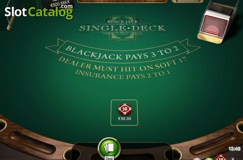 Скрин2. Single Deck Blackjack Professional Series High Limit слот