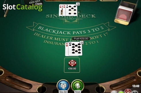Скрин4. Single Deck Blackjack Professional Series High Limit слот