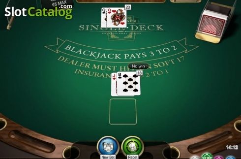 Скрин4. Single Deck Blackjack Professional Series Low Limit слот