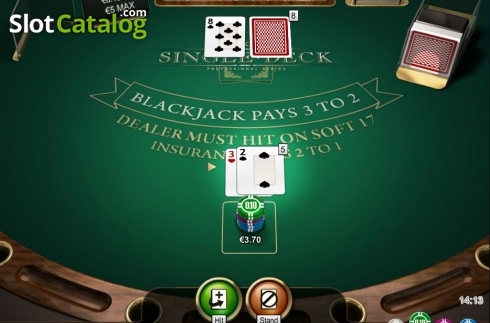 Скрин5. Single Deck Blackjack Professional Series Low Limit слот