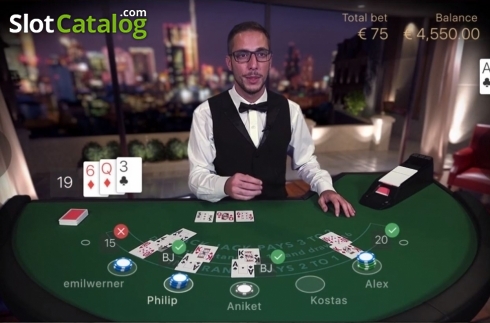 Скрин2. Blackjack Standard Live Casino слот