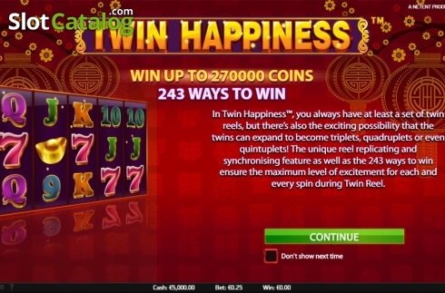 Скрин2. Twin Happiness слот