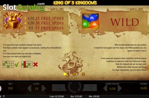 Скрин6. King of 3 Kingdoms слот