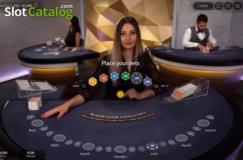 Скрин3. White Gold Blackjack слот