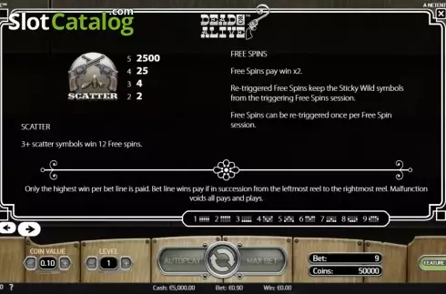Скрин7. Dead or Alive слот