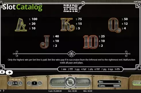 Скрин9. Dead or Alive слот