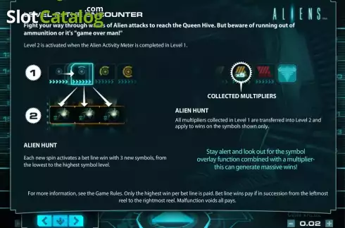 Скрин9. Aliens (NetEnt) слот