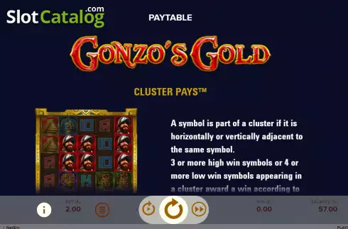 Скрин8. Gonzo's Gold слот