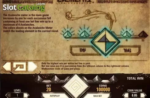 Скрин7. Elements: The Awakening слот