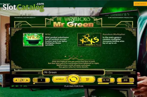 Скрин2. The Marvellous Mr Green слот