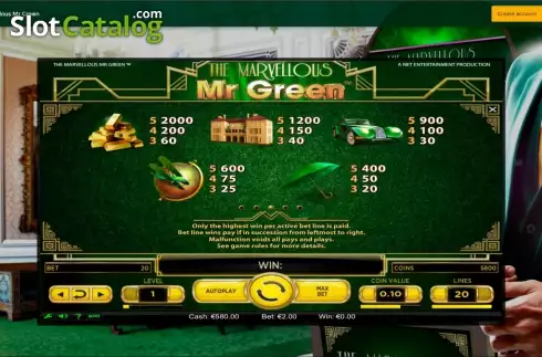 Скрин4. The Marvellous Mr Green слот