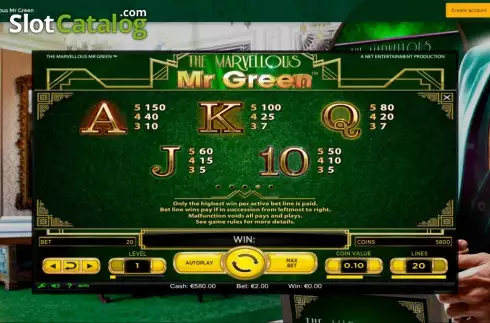 Скрин5. The Marvellous Mr Green слот