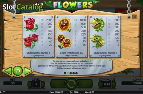 Скрин5. Flowers слот
