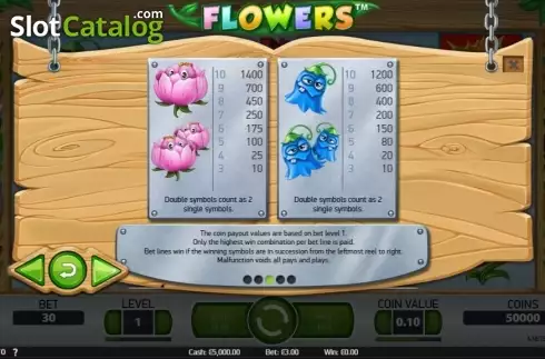 Скрин6. Flowers слот