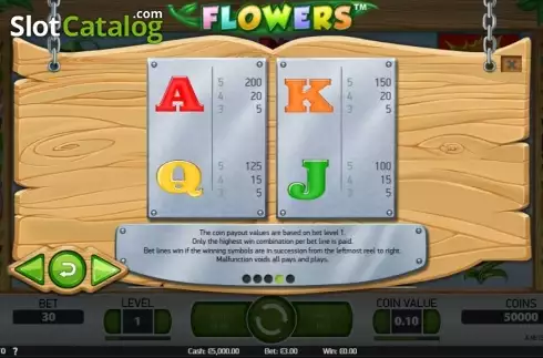 Скрин7. Flowers слот