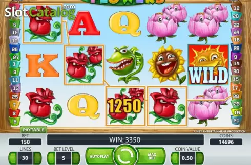 Скрин2. Flowers слот