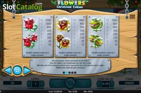 Скрин7. Flowers Christmas Edition слот