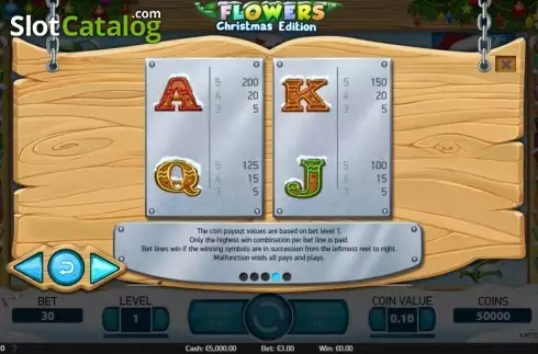 Скрин9. Flowers Christmas Edition слот