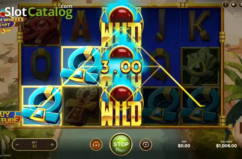Скрин4. Golden Wheels of Egypt слот